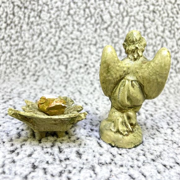 VTG Nativity Paper Mache 9 Figurine Set Baby Jesus Manger Mary Joseph Wise Men - Picture 6 of 16